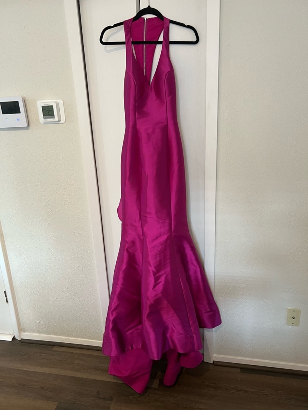 Sherri Hill Fuchsia Halter Evening Gown